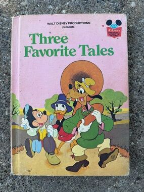 Walt Disney 'Three Favorite Tales' Hardcover - Pink Cover